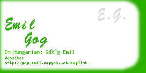 emil gog business card